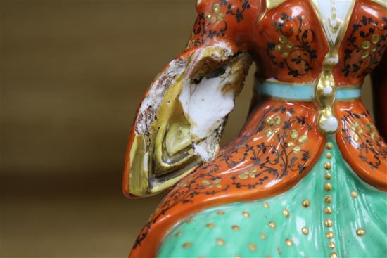 A pair of Paris area figures of a Chinaman and Chinawoman, with detachable heads